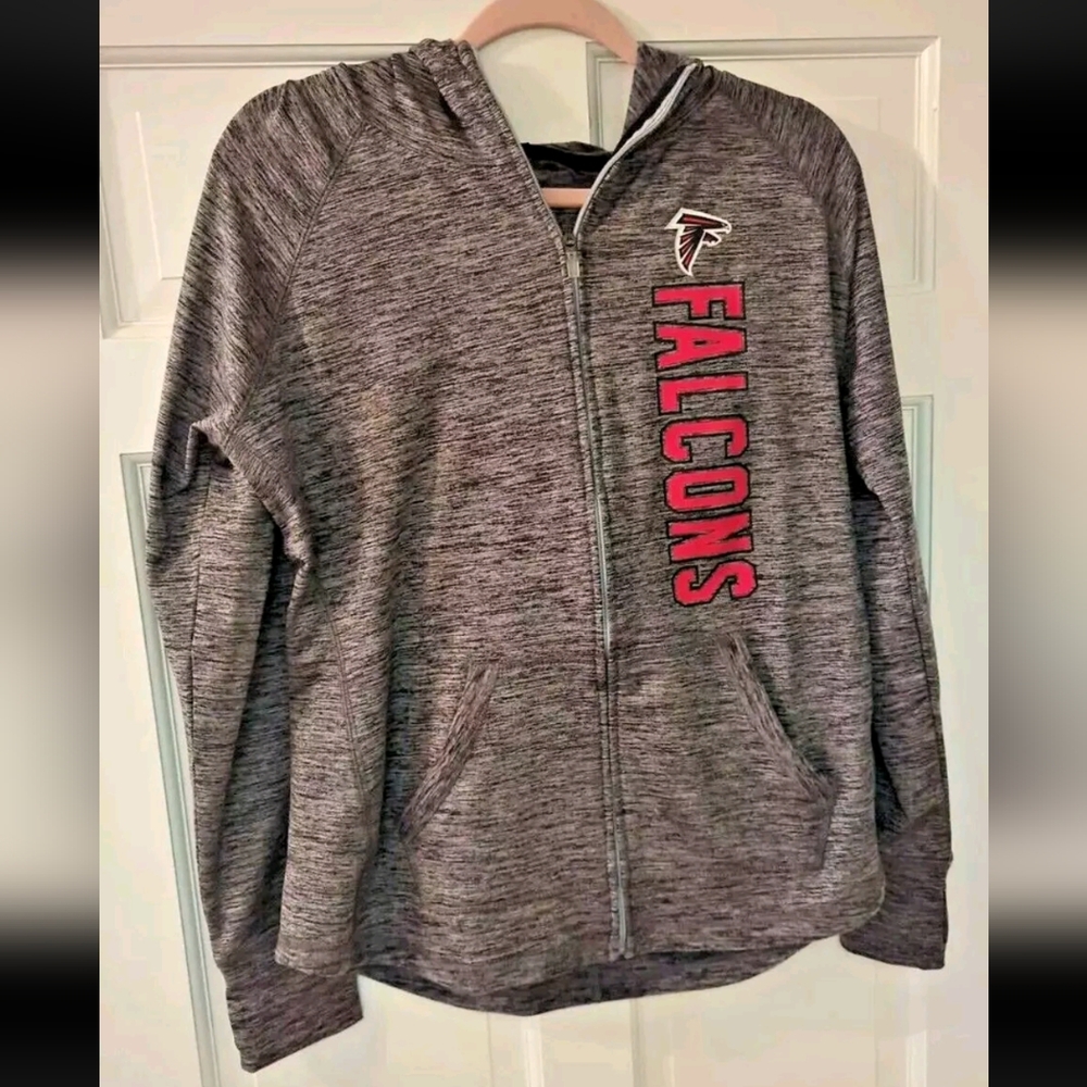 Atlanta Falcons- Womens XL Hooded Jacket -Full Zip- Thumb Hole, NFL Team Apparel